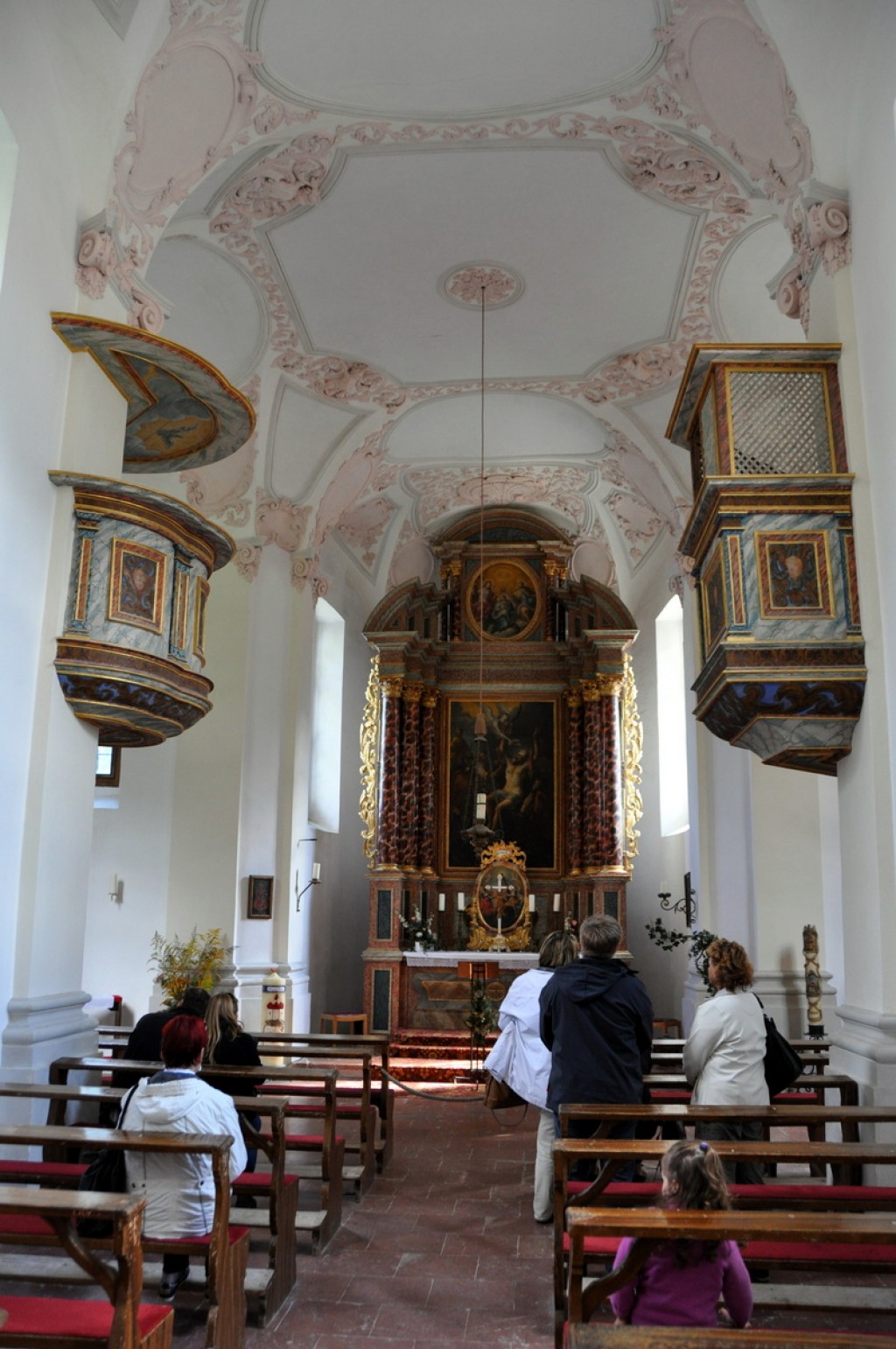 Inside the St. Bartholomä Church.